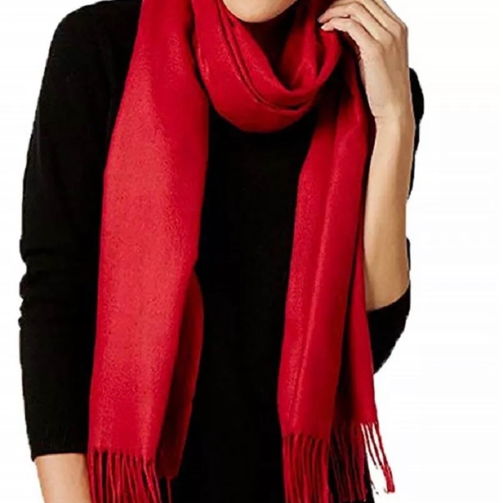 Charter Club Red Acrylic Wrap Scarf🧣
